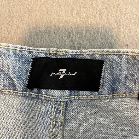 7 For All Mankind Tess Trouser Jeans Light Wash Denim Size 25 MSRP $248 - Picture 8 of 11